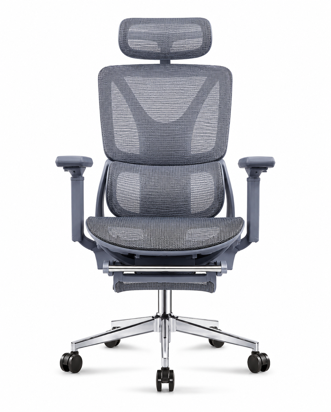 Mesh seat with footrest