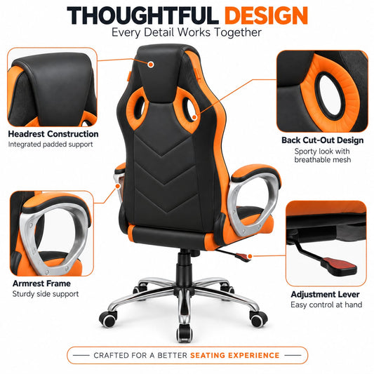 Gaming chair with anytime locking mechanism