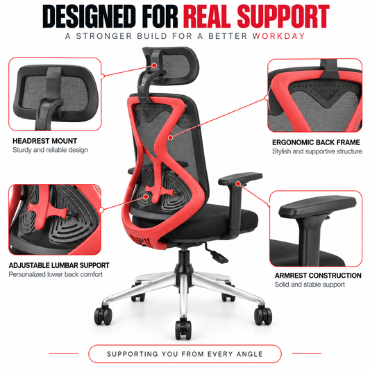 Norway Red with 2nd armrest anytime locking