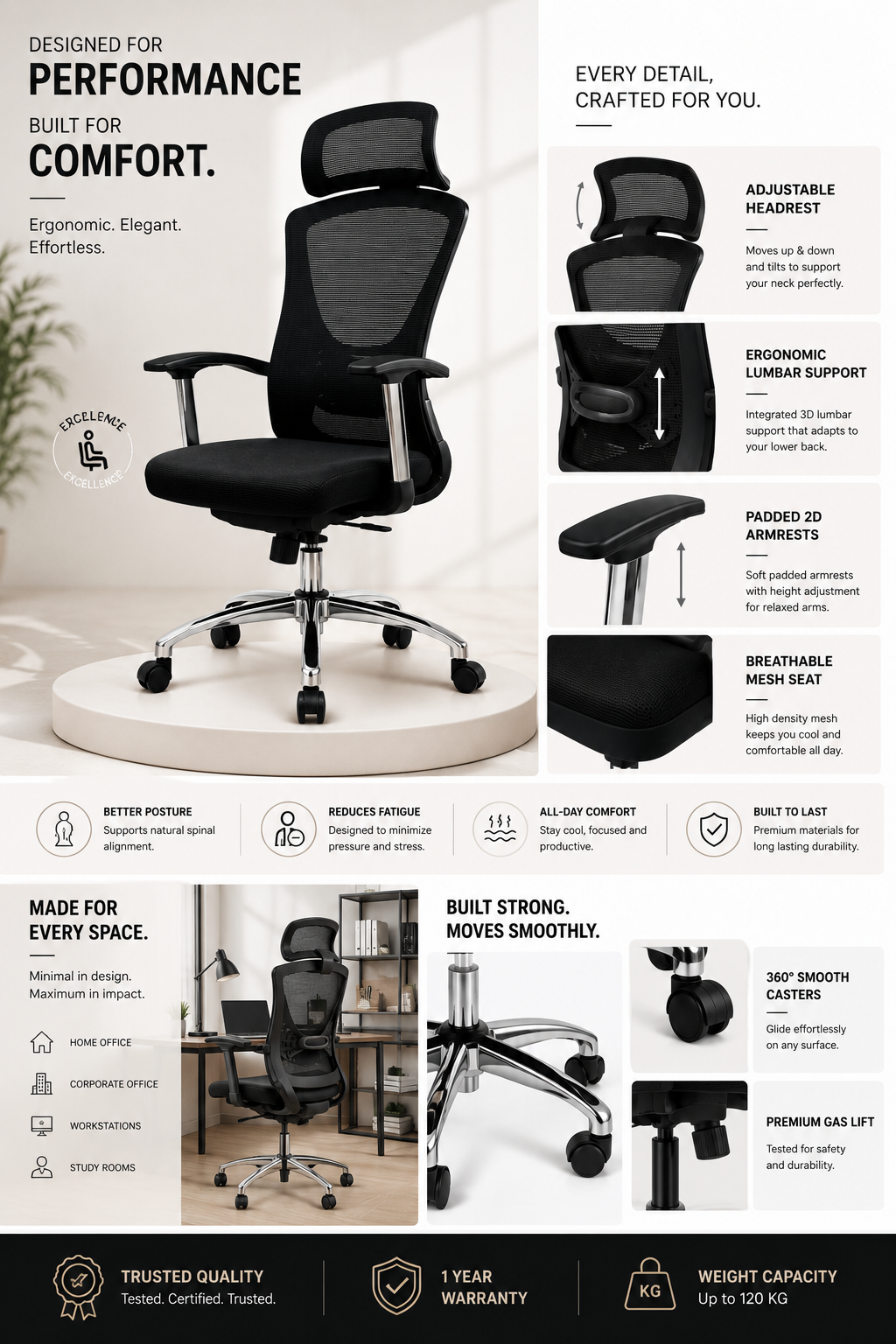 Imported chair with footrest