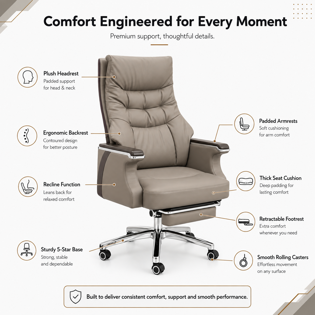 recliner f206 with footrest