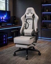 Imported gaming chair grey with footrest