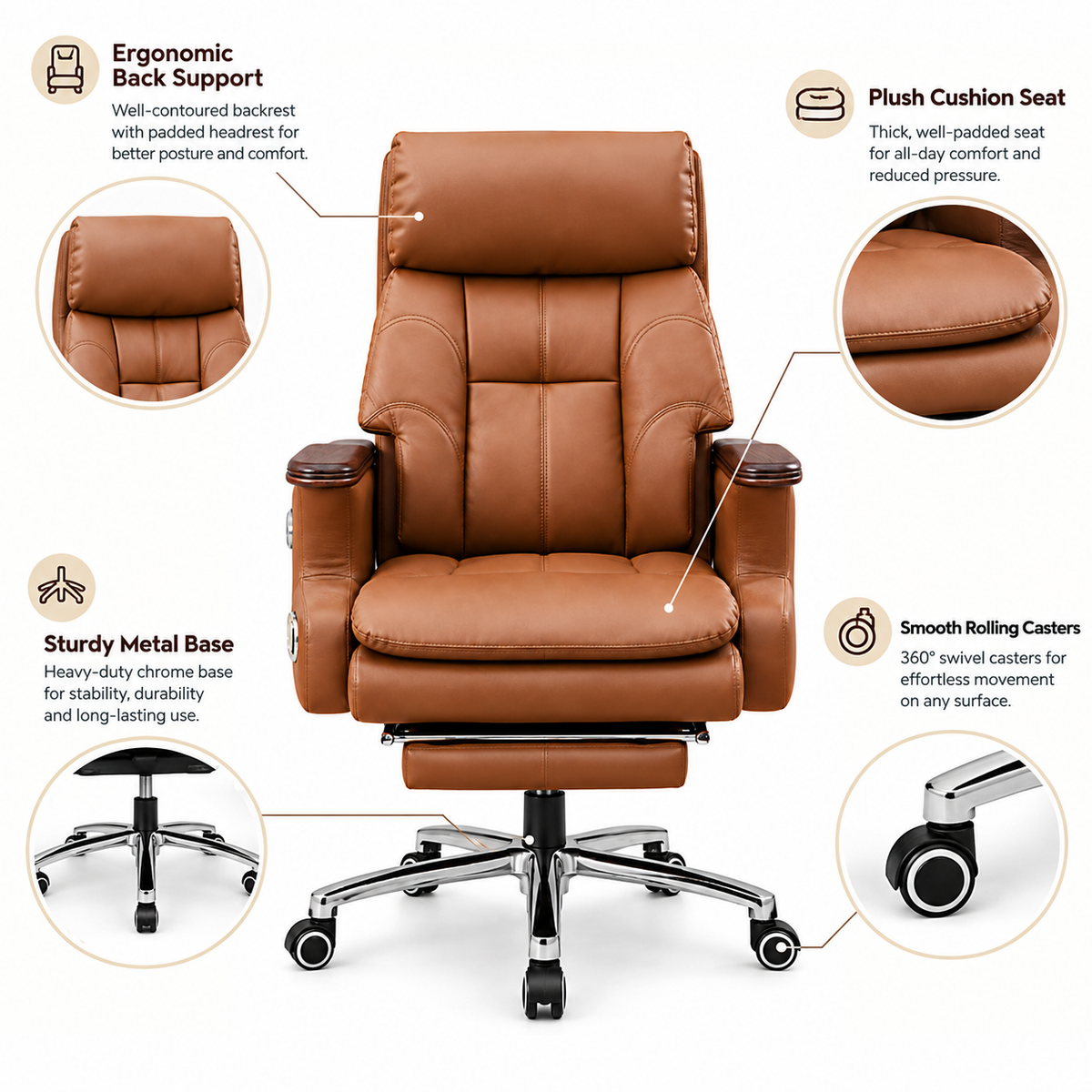 Bentley Tan with footrest