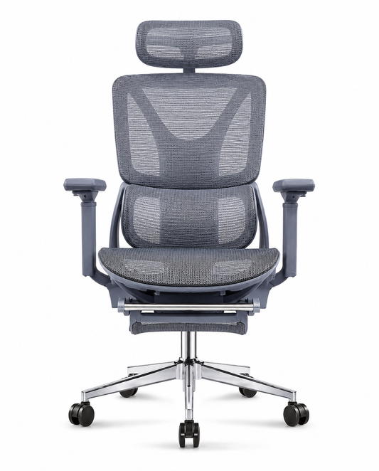 Mesh seat with footrest