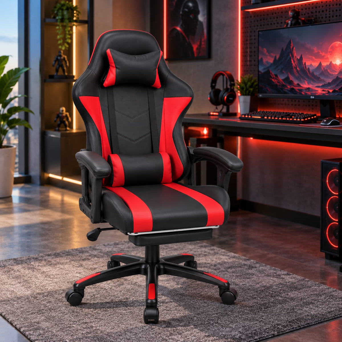 Gaming chair with RGB lighting