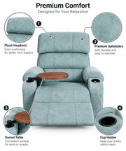 MOTORISED RECLINER SOFA WITH TABLE AND CUPHOLDER