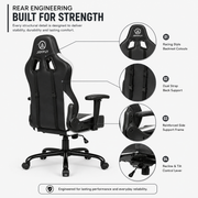 Gaming chair imported with footrest