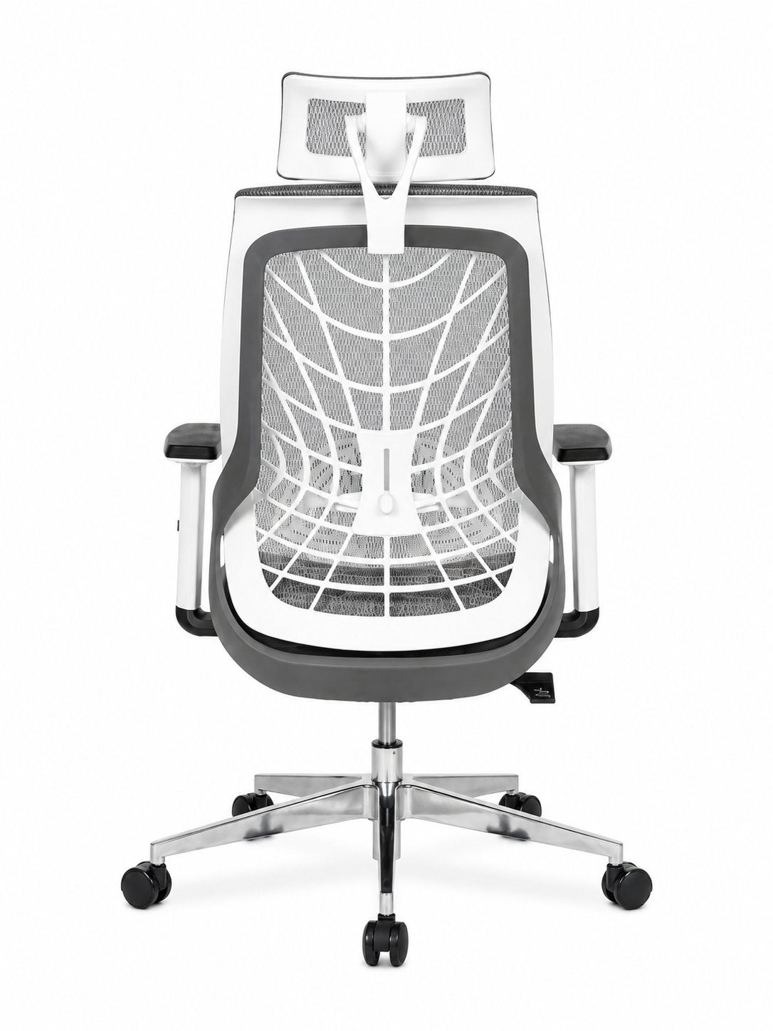 Spider high back white and grey