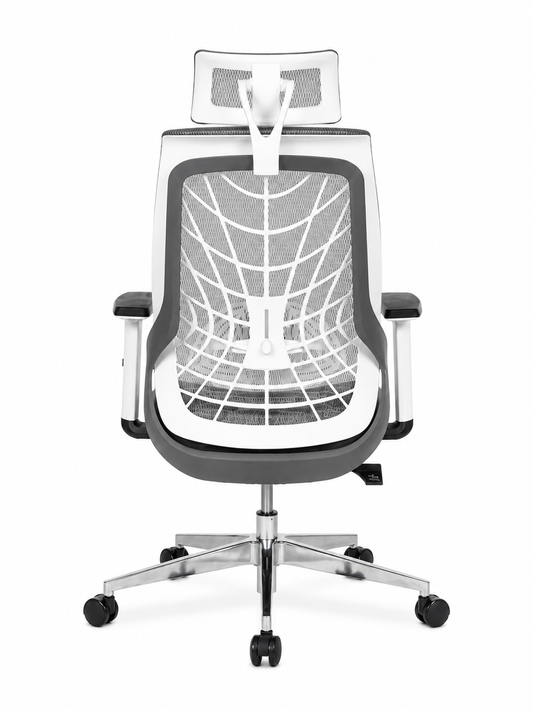 Spider high back white and grey