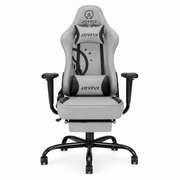 Imported gaming chair grey with footrest