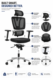 Venzo cushion with 3rd armrest anytime locking mechanish