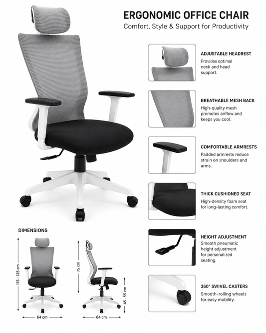 Anti fatigue smart white