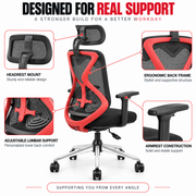 NORWAY RED WITH 2D ARMREST ANYTIME LOCKING